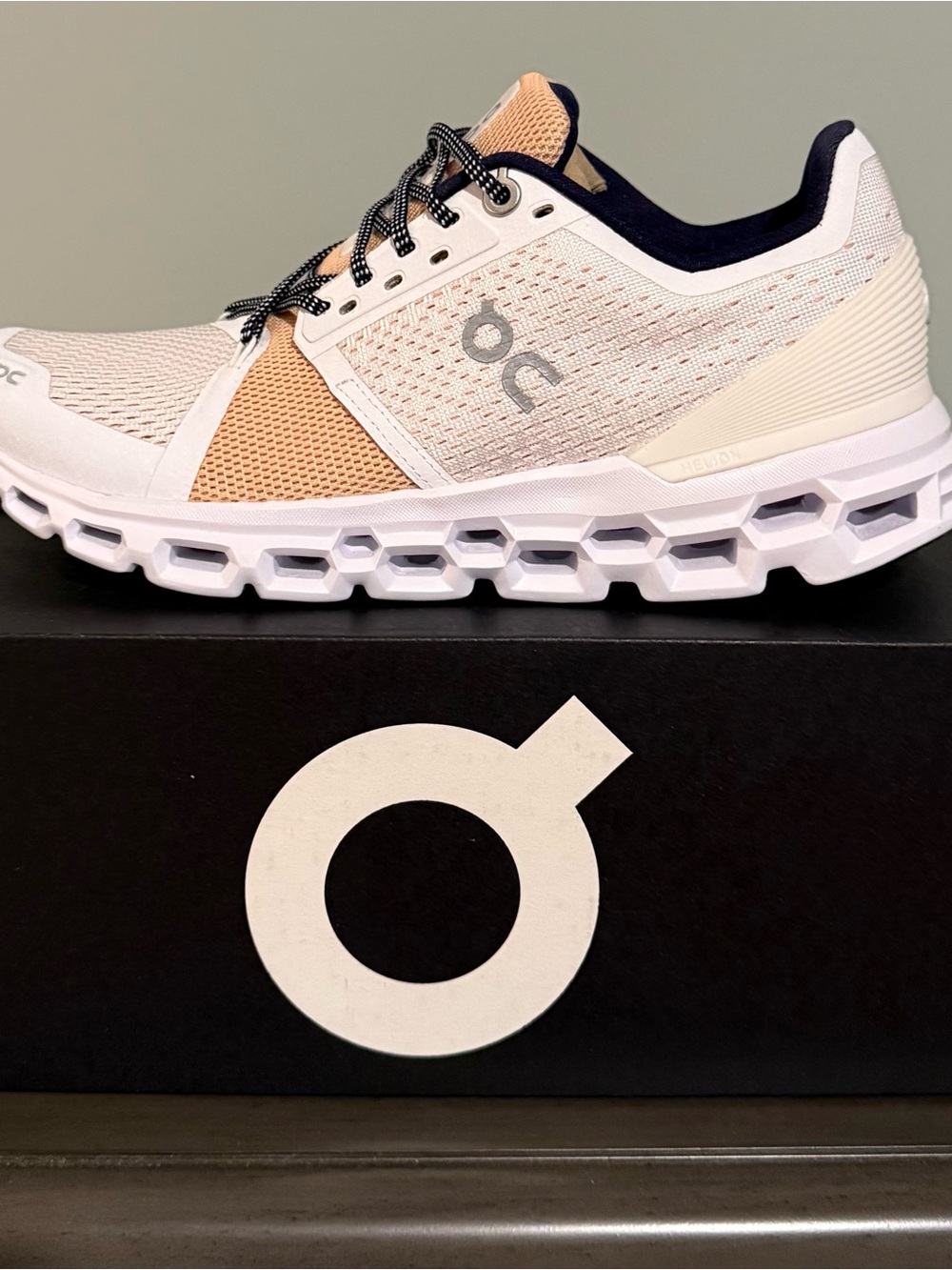 On Running Cloudnova Men's Running Shoe - White & Peach